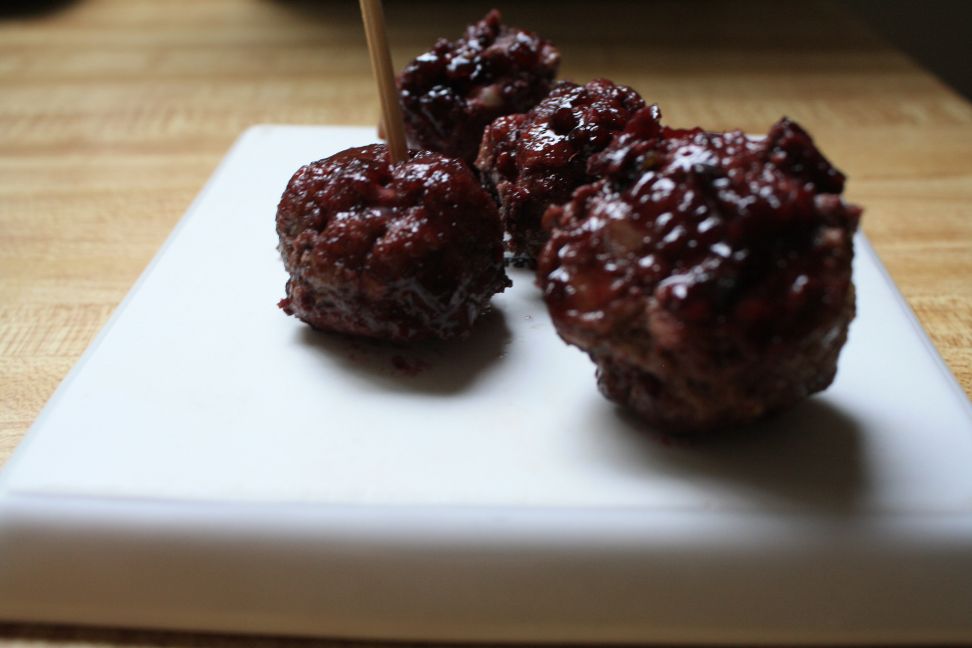 blackberry sage glazed meatballs