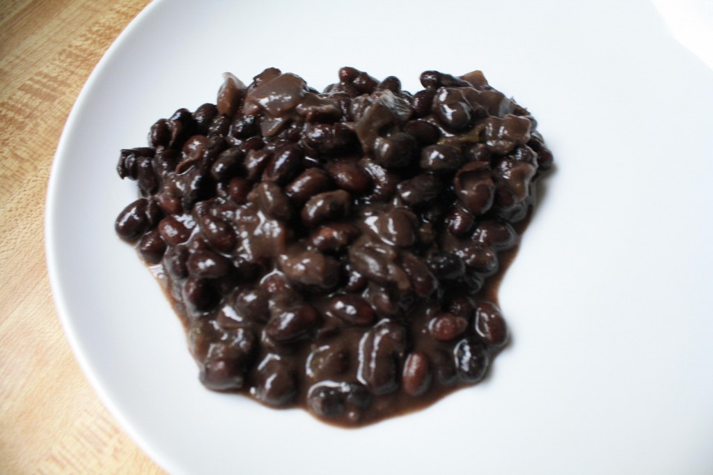 cooking a pot of black beans