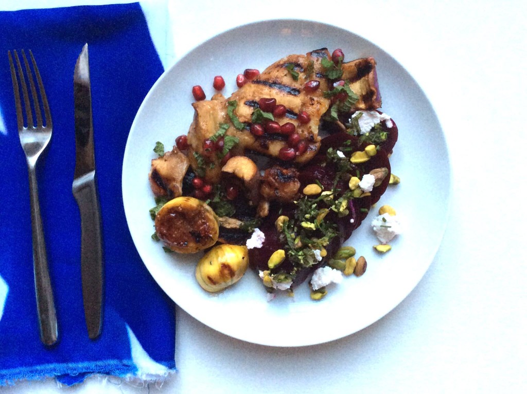 Pomegranate Chicken Eggplant and Figs