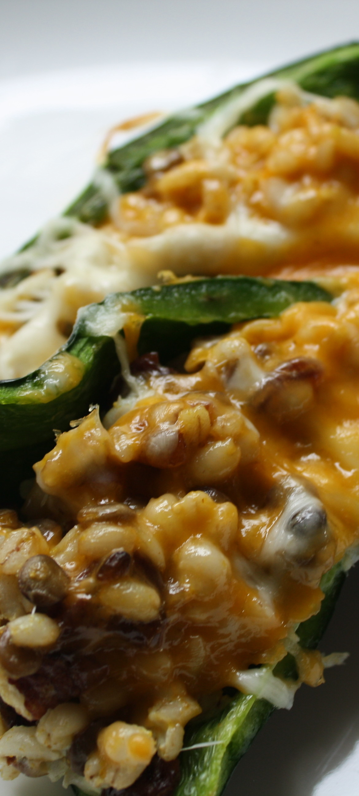 VEGETARIAN RECIPES- Open-Faced Stuffed Poblano Peppers