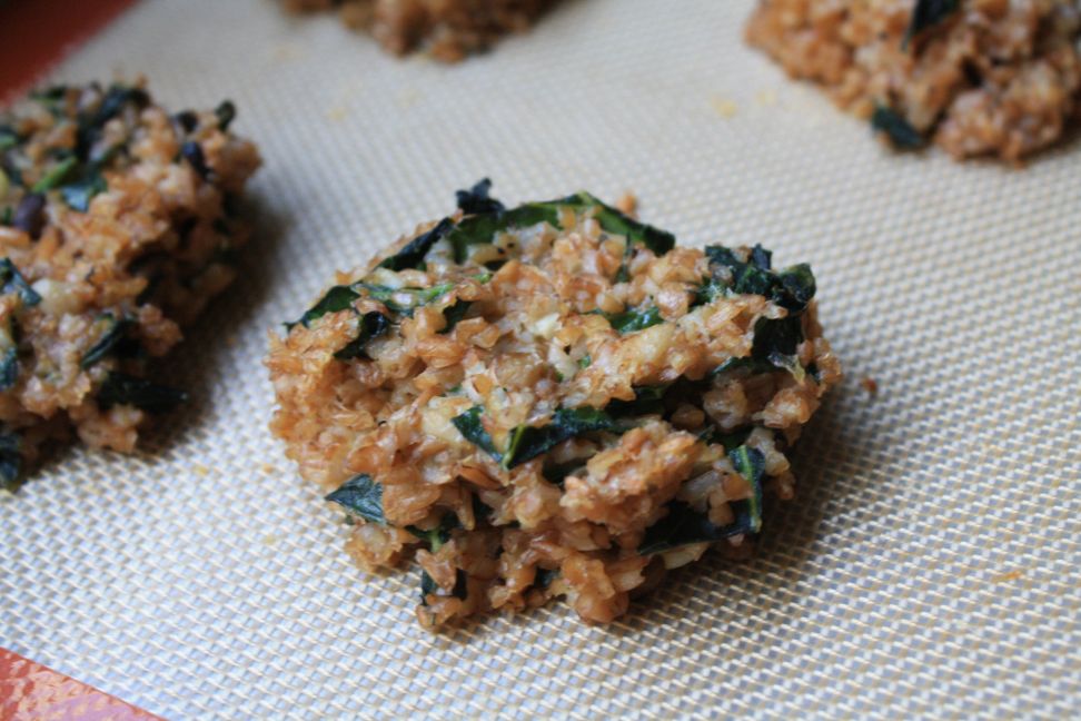 SIDE DISH RECIPES- Bulgur Collard Cakes