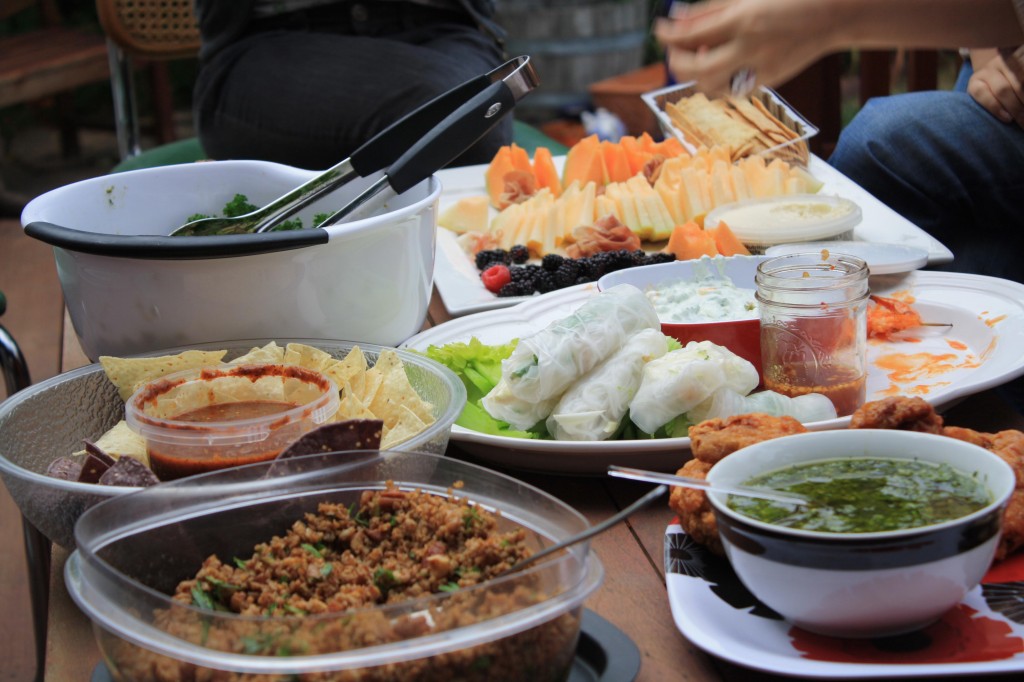 Fresh Fennel-Lychee-Spring-Rolls-with-Black-Tea-Dipping-Sauce