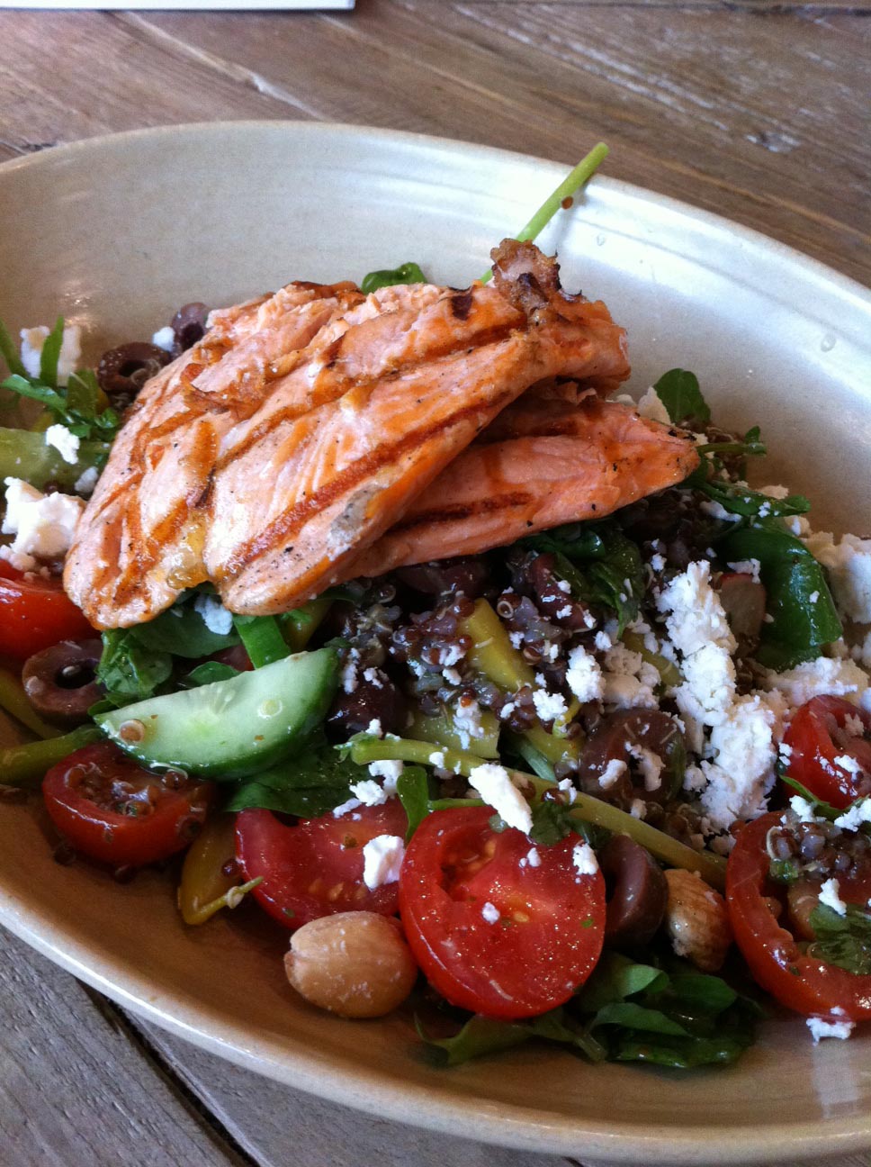 Salmon Farmers Market Salad True Food Kitchen Santa Monica 