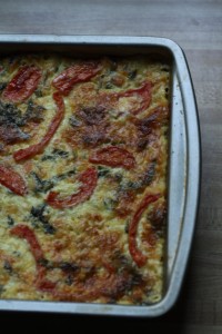 Tomato Basil Savory Baked Oatmeal | The Food Poet