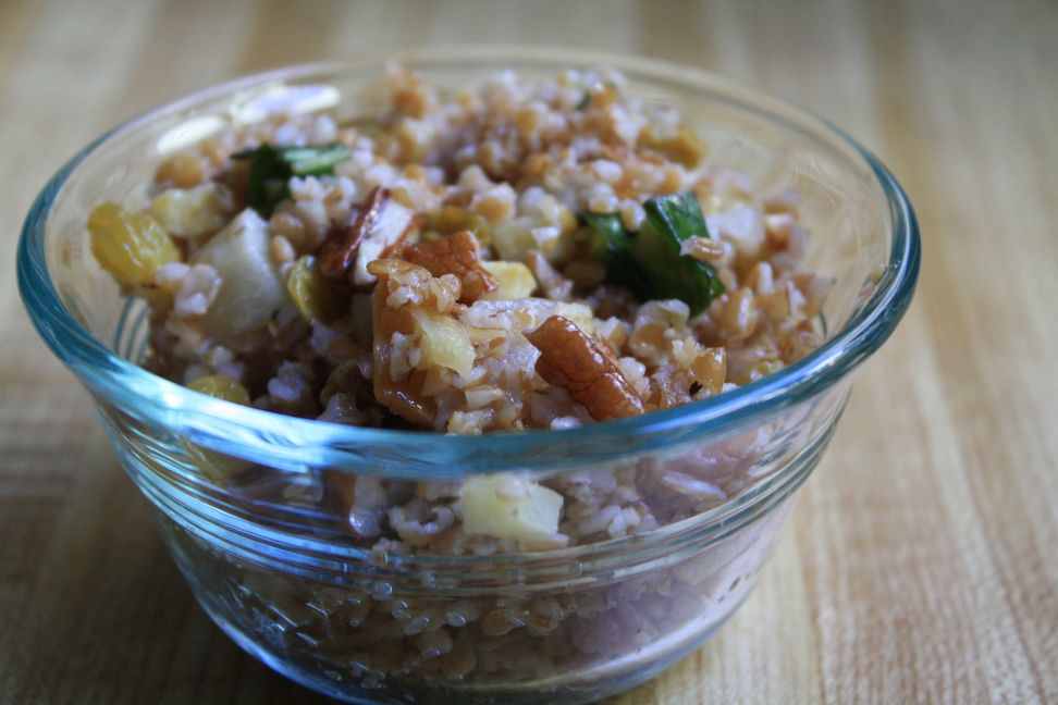 bulgur salsify sultana salad