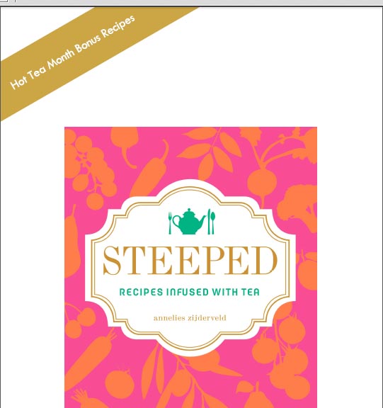 Steeped Book - hot tea month preorder bonus recipes ebook