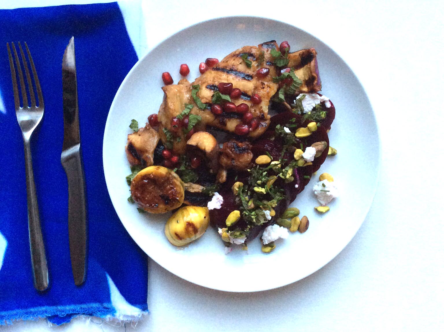 Pomegranate Chicken Eggplant and Figs