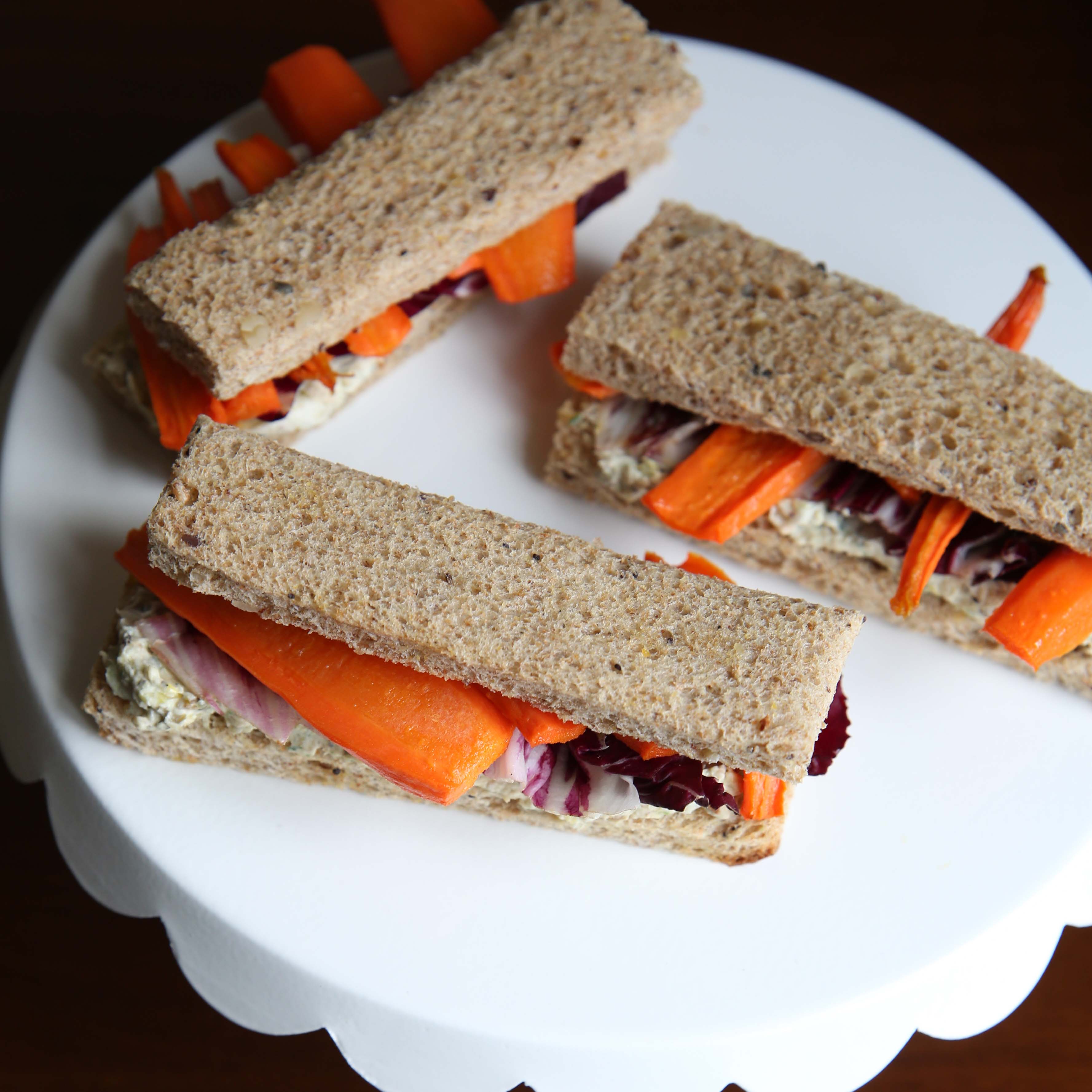 Roasted Carrot Finger Sandwiches - anneliesz