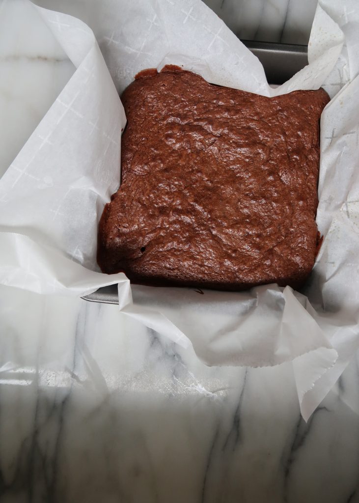 Chocolate Brownies with Salted Tahini Frosting - anneliesz