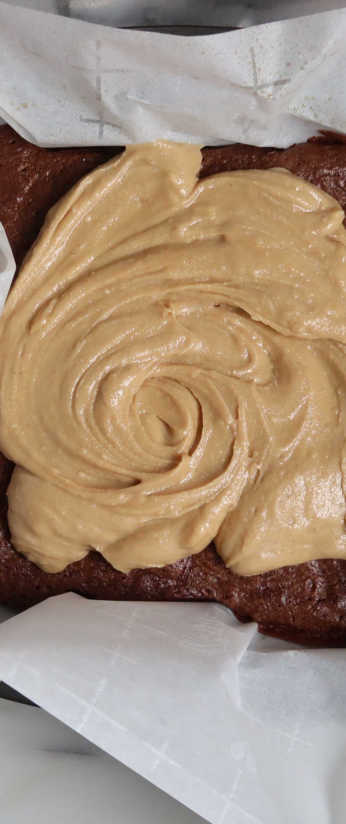 Jennifer Farley's Chocolate Brownies with Salted Tahini Frosting