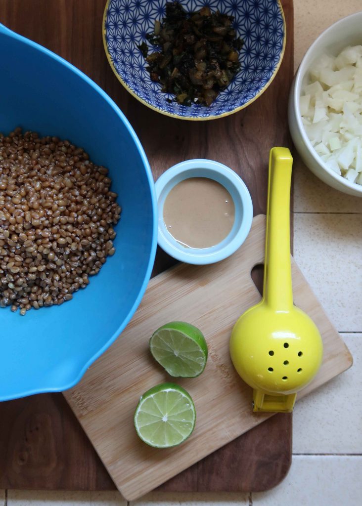 Bacon Cauliflower Wheat Berry Salad - anneliesz