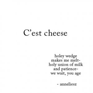 food poem snackbyte- cheese - anneliesz