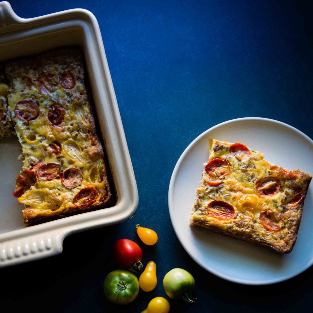 Tomato Rye Berry Breakfast Casserole The Food Poet