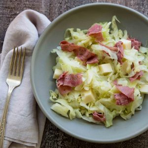 Food on Tap Warm IPA Braised Cabbage Salad