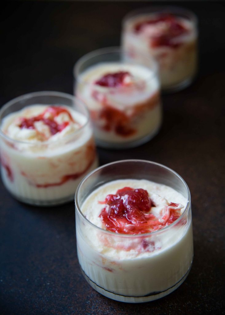 Rose Rhubarb Fools are easy desserts to usher in spring.
