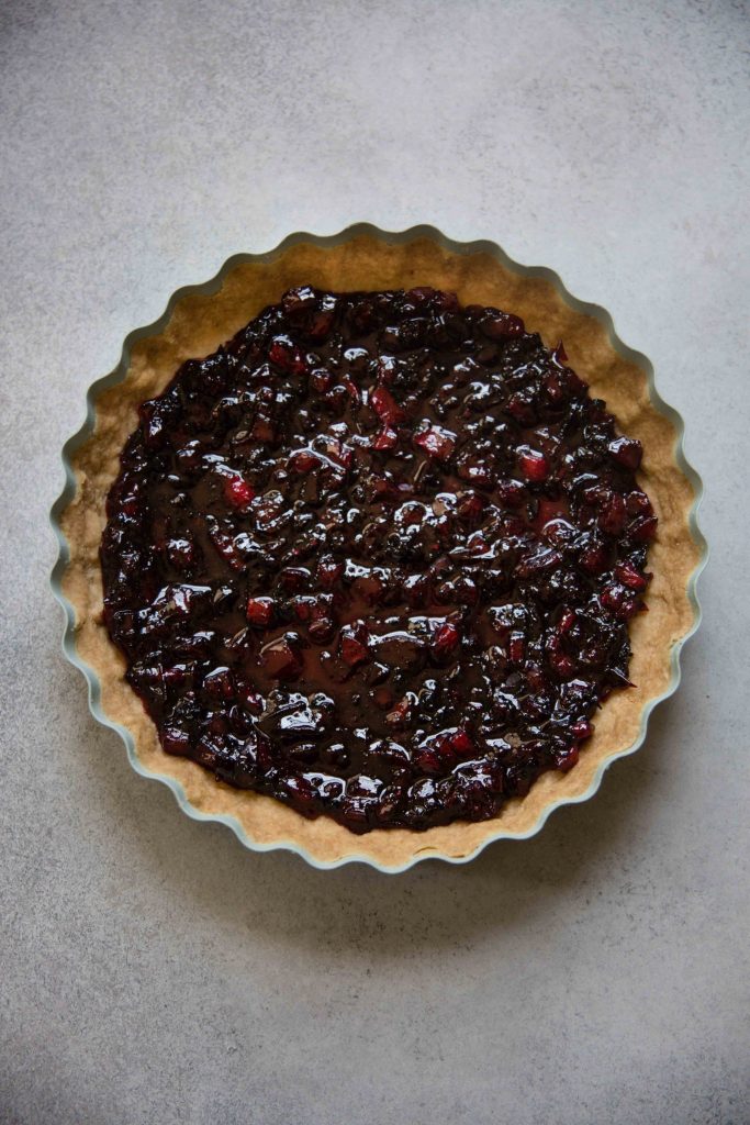 Yogurt Jam Tart is a great way to make an easy dessert of either homemade jam or use storebought and a yogurt custard.